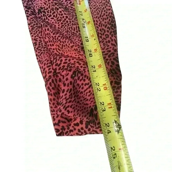 Vince Camuto Scoop Neck Blouse Long Sleeve Ombre Leopard Multi Women's Size M - Picture 5 of 9